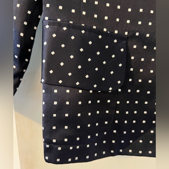 PENDLETON Women's Navy Polka Dot Jacket SIZE 12 silk/cotton blend NWT (J100) - Picture 3 of 9